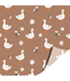 Cadeaupapier Baby Goose brown | 70cm x 2m | Dubbelzijdig