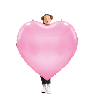 Fiesta Folieballon hart XXL | 160 cm | Roze