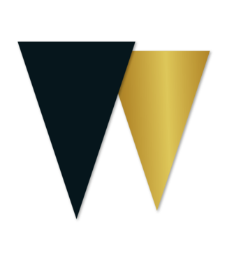 Fiesta Vlaggenlijn zwart & goud | 10 meter