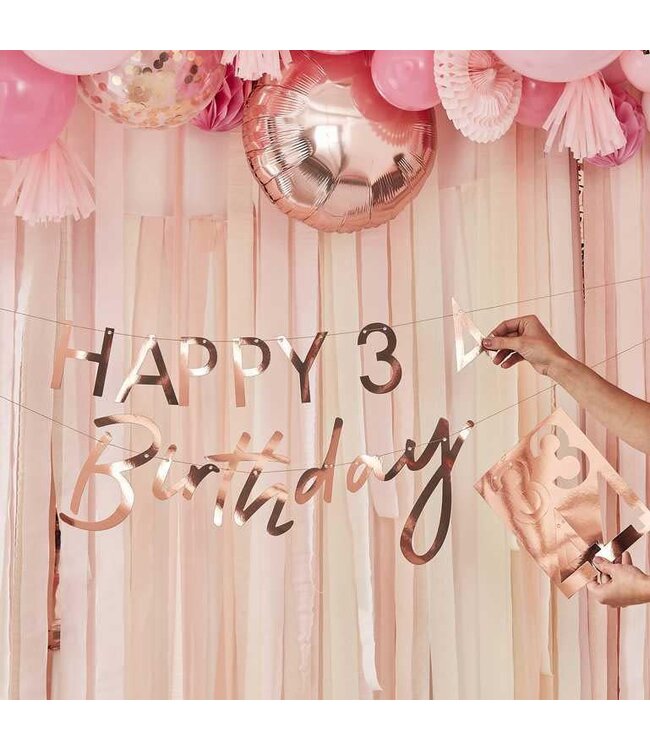 Happy birthday slinger met EIGEN leeftijd | Rosegoud