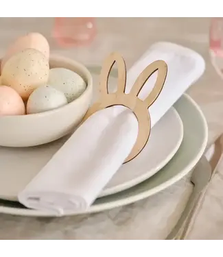 Ginger Ray Servettenring hout Bunny | 6 stuks