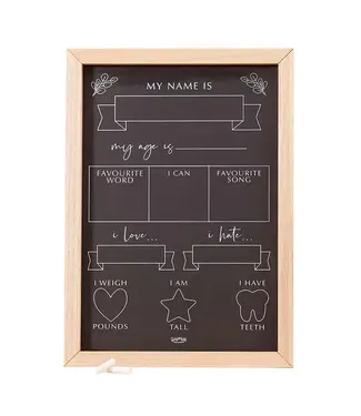 Ginger Ray Milestone krijtbord Botanical Baby | 30 x 42 cm