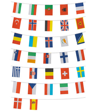 Vlaggenlijn Internationaal | 9 meter | Polyester