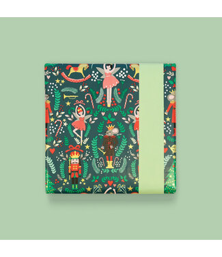 House of Products Cadeaupapier X-mas - Nutcracker - Pistache | 70 cm x 3 m | Dubbelzijdig