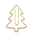 X-mas Clips | Kerstboom Goud Large | 60x55mm