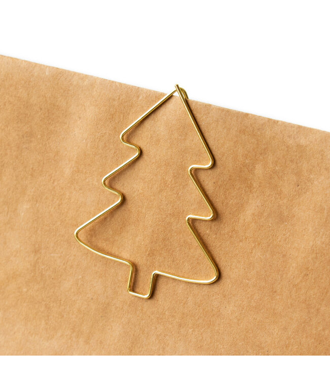 X-mas Clips | Kerstboom Goud Large | 60x55mm