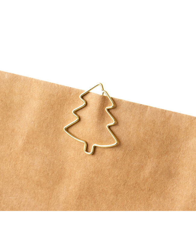 X-mas Clips | Kerstboom Goud Small | 30x25mm