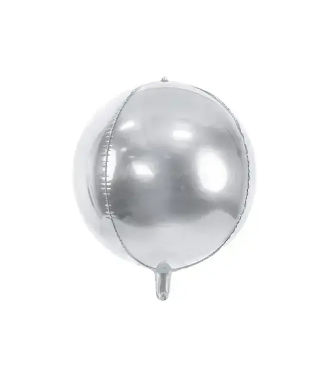 Folieballon Orbz zilver | 45 cm