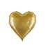 PartyDeco Folieballon hart goud XXL | 136 x 129 cm