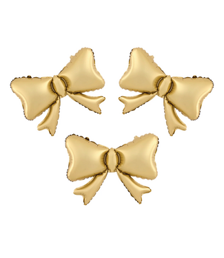 PartyPal Folieballon strikken goud | 3 stuks | Alleen lucht