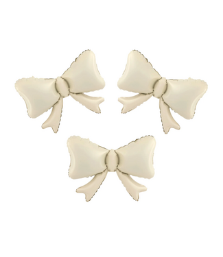 PartyPal Folieballon strikken beige | 3 stuks | Alleen lucht