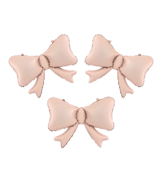 PartyPal Folieballon strikken roze | 3 stuks | Alleen lucht