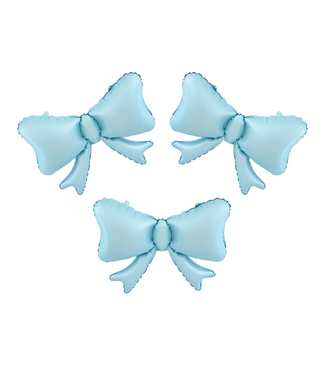 PartyPal Folieballon strikken blauw | 3 stuks | Alleen lucht