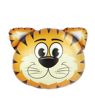 PartyPal Folieballon tijger | 31 x 26 cm | Alleen lucht