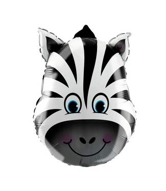 PartyPal Folieballon zebra | 26 x 35 cm | Alleen lucht