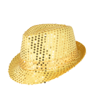 PartyPal Hoed goud | Pailletten