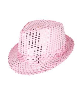 PartyPal Hoed lichtroze | Pailletten