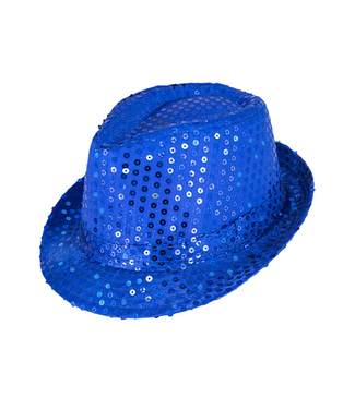 PartyPal Hoed kobaltblauw | Pailletten