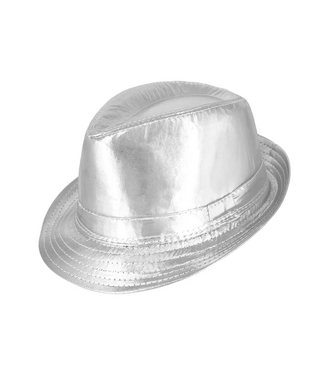 PartyPal Hoed zilver nepleer