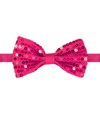 PartyPal Vlinderstrik roze | Pailletten