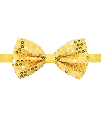 PartyPal Vlinderstrik goud | Pailletten