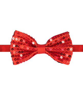 PartyPal Vlinderstrik rood | Pailletten