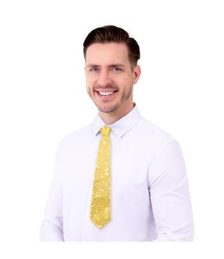 PartyPal Stropdas goud | Pailletten