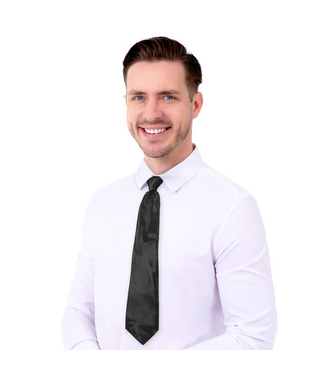 PartyPal Stropdas zwart | Satijn