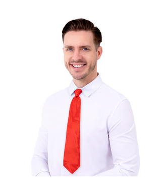 PartyPal Stropdas rood | Satijn