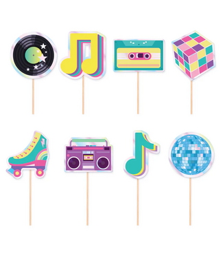 PartyPal Disco cupcaketoppers | 8 stuks