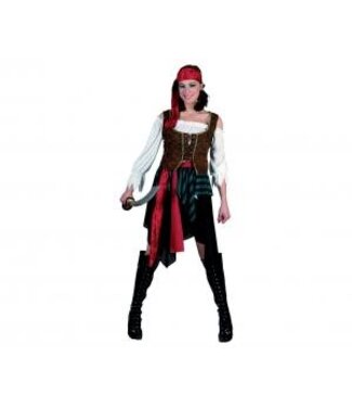 GoDan Verkleedset piratenvrouw volwassenen | One size