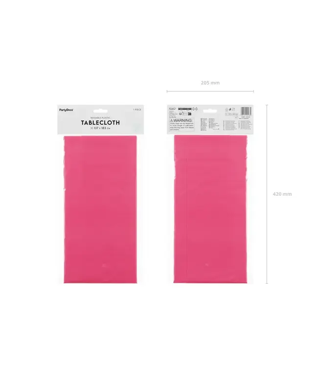 Tafelkleed roze papier | 137 x 183 cm