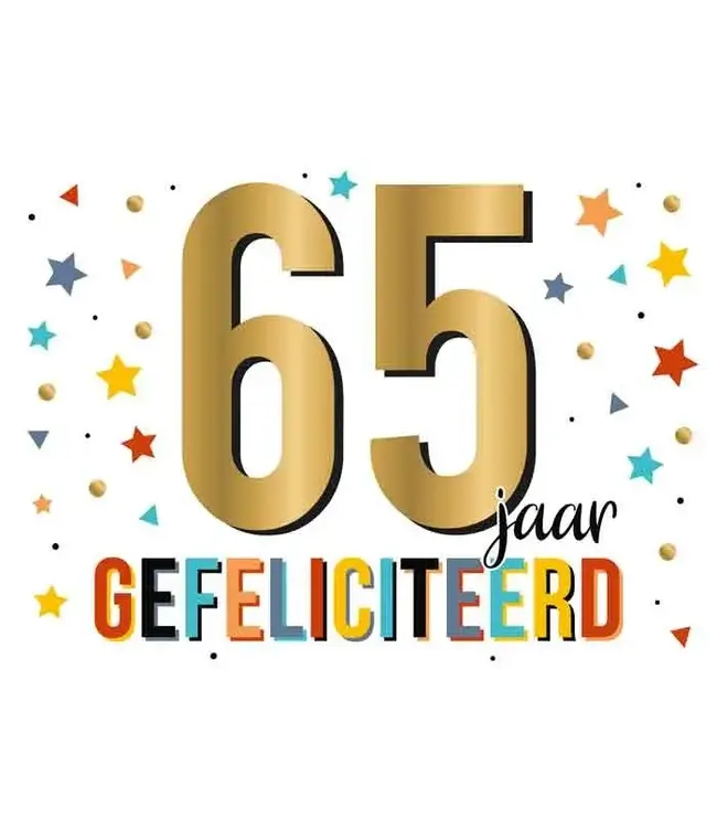 Wenskaart | 65 jaar gefeliciteerd