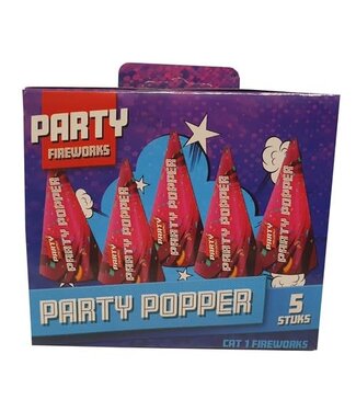 Firework Partypopper 5 stuks