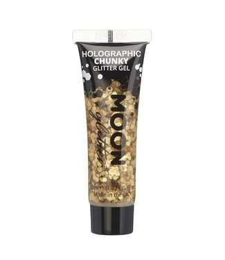 Moon creations Glitter gel chunky holografisch goud | 12ml