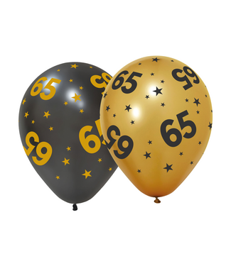 Globos Ballonnen 65 jaar | 6 stuks | Golden Celebrations