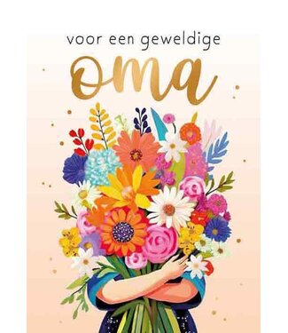 Artige Wenskaart Voor een geweldige oma