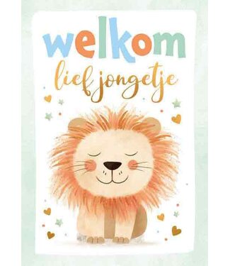 Artige Wenskaart Welkom lief jongetje