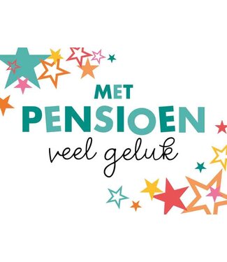 Artige Wenskaart | Met pensioen Veel geluk