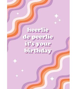 Artige Wenskaart Heerlie de Peerlie