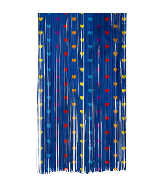 Folat Feestgordijn hartjes | 2 x 1 m