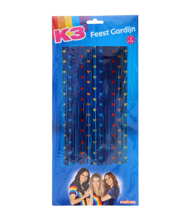 Feestgordijn hartjes | 2 x 1 m