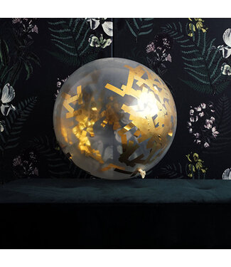 Folat Ballon XL met Confetti Sprinkles Goudkleurig | 61 cm