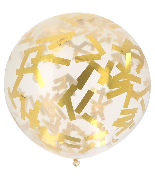 Ballon XL met Confetti Sprinkles Goudkleurig | 61 cm