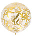 Ballon XL met Confetti Sprinkles Goudkleurig | 61 cm