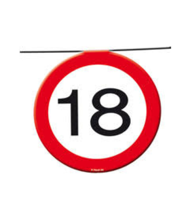 Bordjesslinger verkeersbord 18 jaar | 12 meter