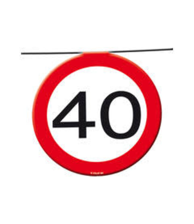 Slinger verkeersbord 40 | 12 meter