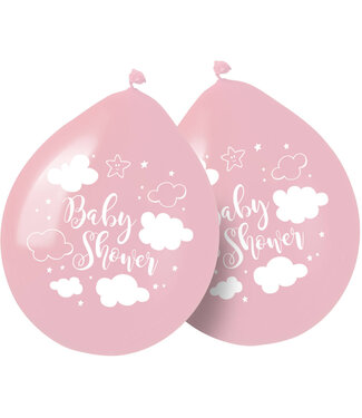 Folat Roze Babyshower Meisje Ballonnen 30cm | 8 stuks