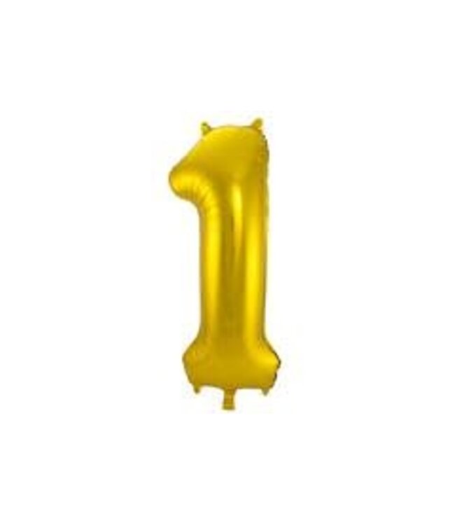 Cijferballon 1 | Goud | 86 cm