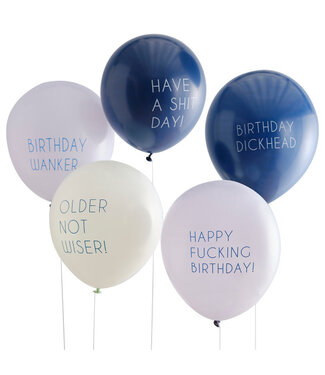 Ginger Ray Ballonnen Birthday Dickhead | 5 stuks